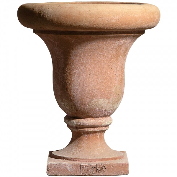 Edler Terracottapokal schlicht - Vaso La Carbonaia aperto